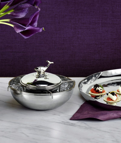 HBL 001- Mary Jurek Design Beluga Caviar Bowl w/Glass Insert