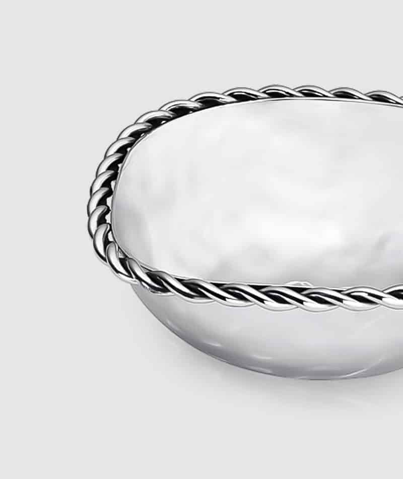 Paloma Square Bowl w/Braided Wire Detail