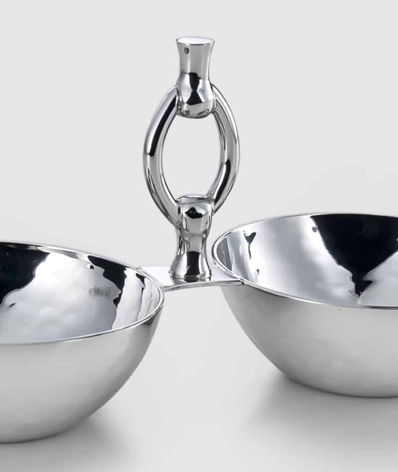 Omega 2-Bowl Set w/Ring Accent