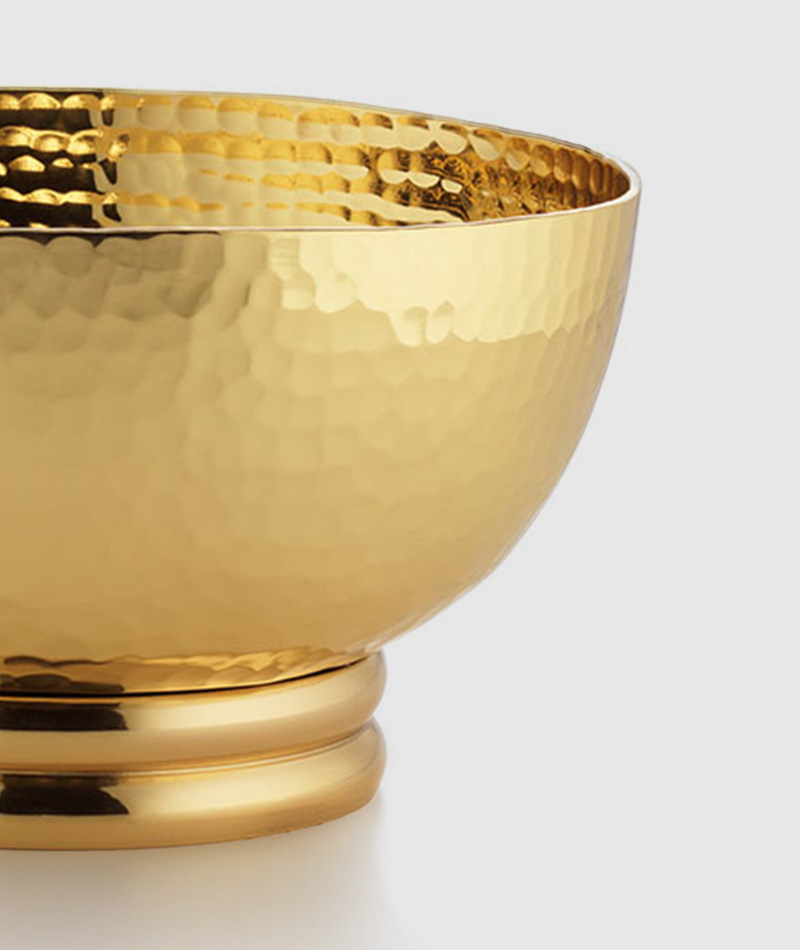 El Dorado Gold Tone Round Bowl 5¼" x 3"H Detail