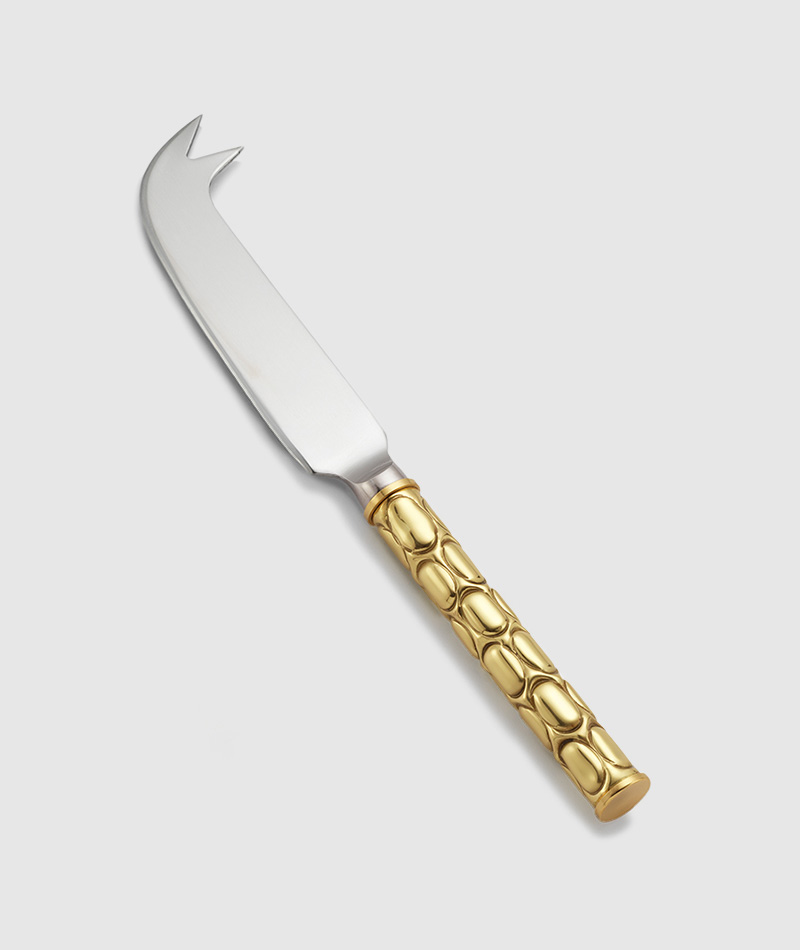 Helios Gold Tone Metal Cheese Knife w/ Box 8"L