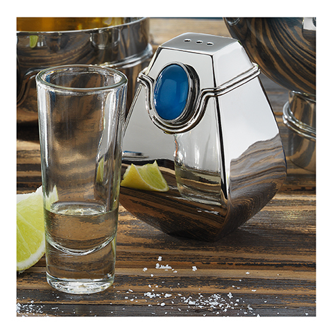 Santa Fe Salt & Pepper Shakers with Blue Lapis Stone Lifestyle