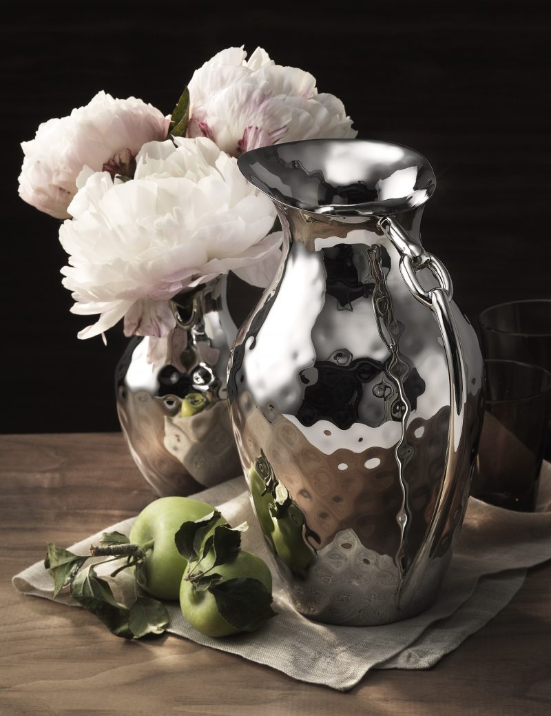 Omega Pitcher with white flowers from Mary Jurek Design 