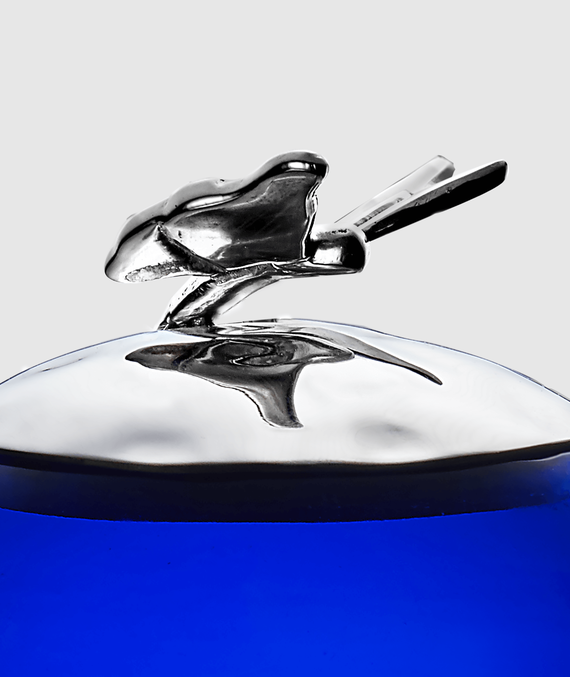 Butterfly Blue Glass Bowl w/Lid - Mary Jurek Design
