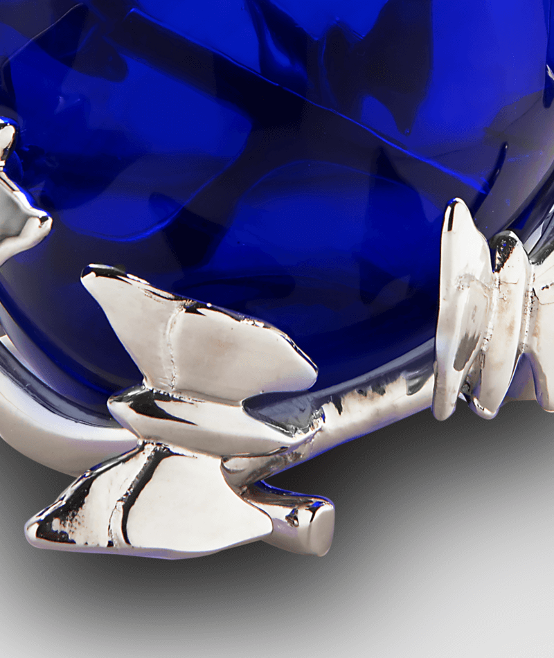 BFL 006-B - Butterfly Cobalt Blue Glass Vase Accent