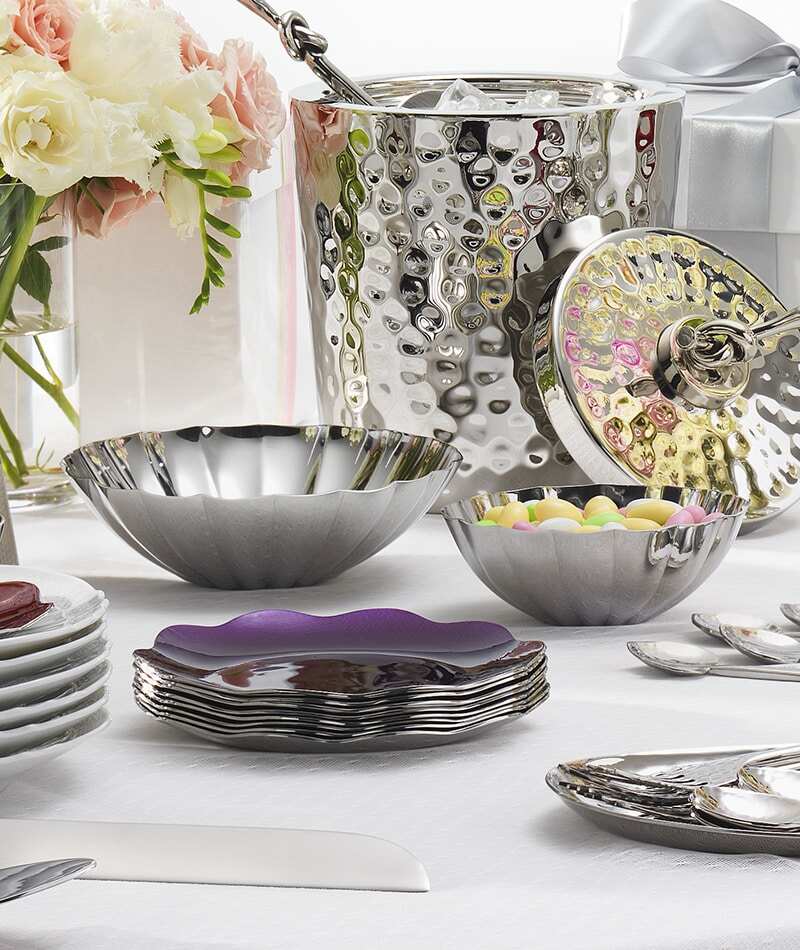 A table set for a spring dinner party 