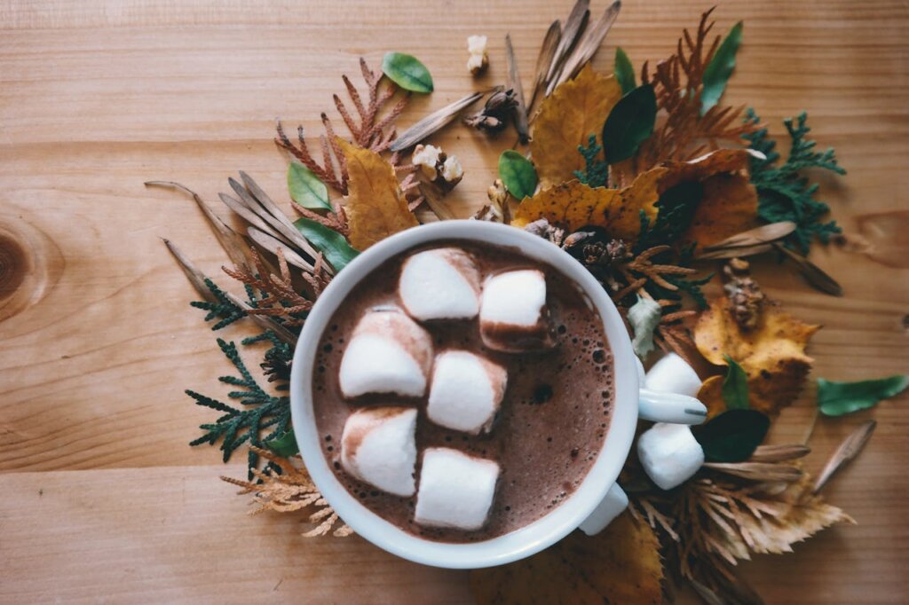 A mug of hot chocolate