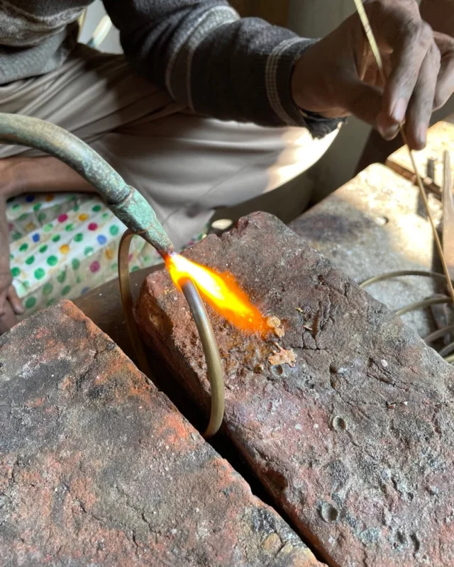 Our products are made by artisans using traditional metalworking techniques.  Individual, loving care.